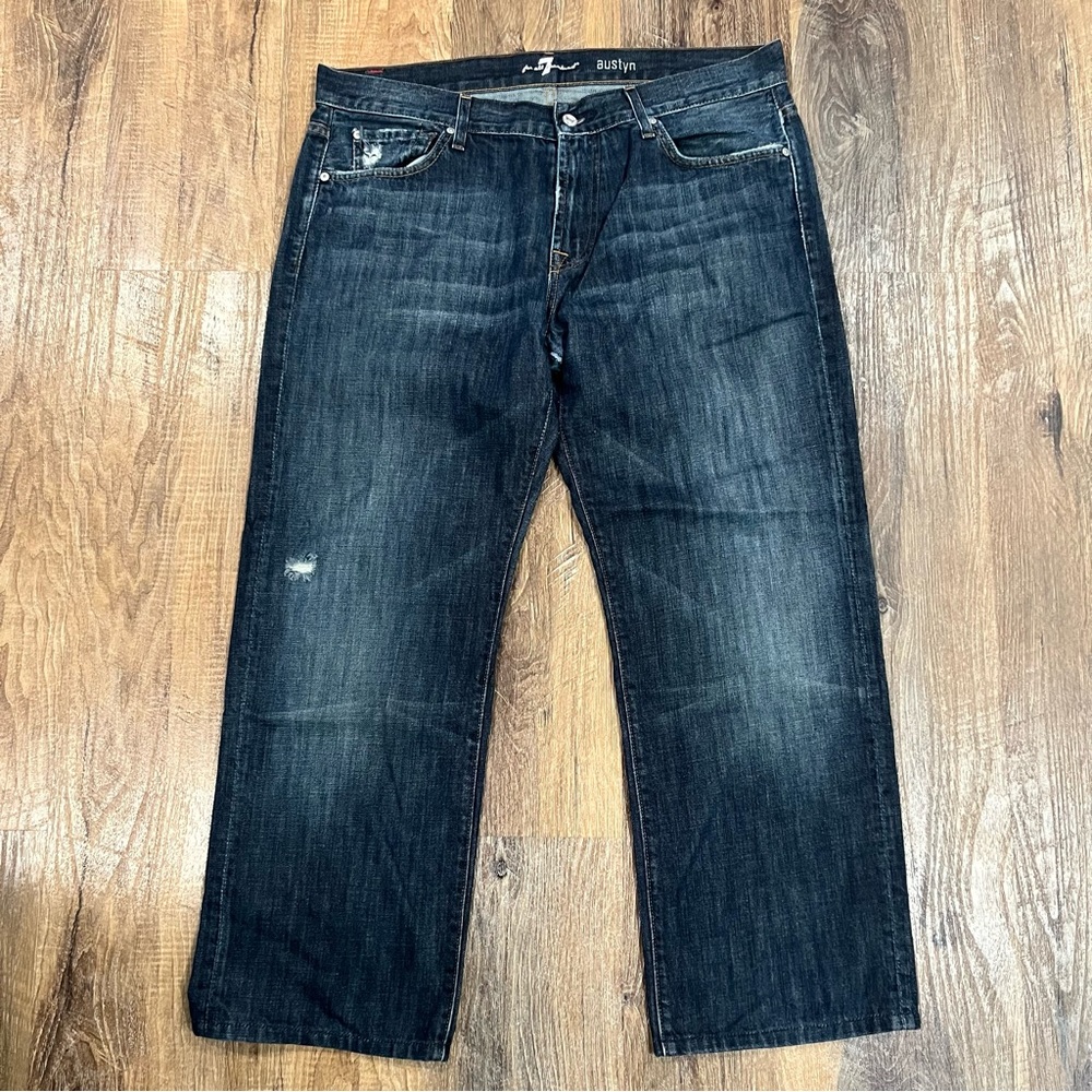 7 Seven For All Mankind Mens Jeans 36 (36X28) Austyn Dark Wash Stretch Logo